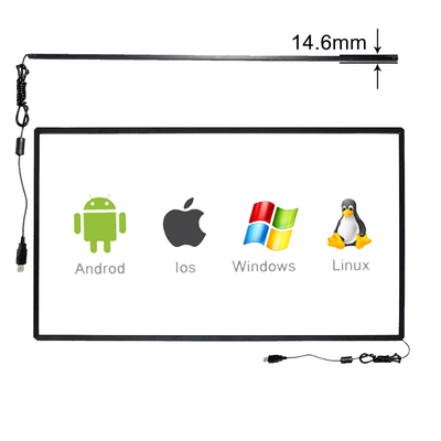 75Inch Màn hình cảm ứng 10 điểm hồng ngoại Lớp phủ Biển báo kỹ thuật số Chống giả mạo