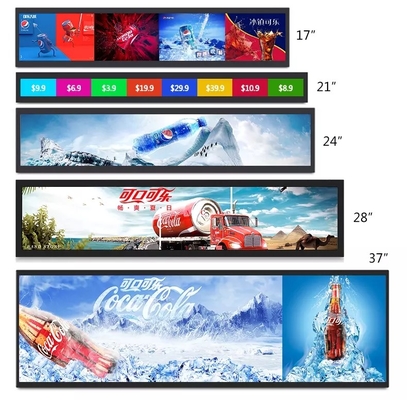 Màn hình LCD dạng thanh kéo dài 1500cd / m2, Tấm nền LCD siêu rộng IPS 36,5 inch